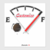 Kaffee Kraftstoffanzeige Volldünner_Cove Aufkleber (Blatt)