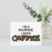 Kaffee - Krankenpflege Postkarte (Stehend Vorderseite)