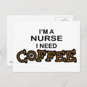 Kaffee - Krankenpflege Postkarte (Vorne/Hinten)