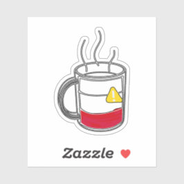 Kaffee kritisch niedrig aufkleber