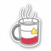 Kaffee kritisch niedrig aufkleber (Vorderseite)