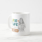 "Kaffee, Krümel und Rettend Leben - Tasse des Kran (Vorderseite Links)