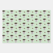 KAFFEE-KÜCHE AUF PASTELEFONDS GESCHENKPAPIER SET (Vorderseite 2)