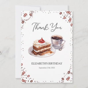 Kaffee & Kuchen Geburtstag Danke Karte