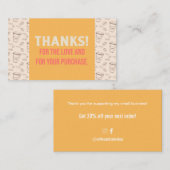 Kaffee & Kuchen Shop Danke Karte (Vorne/Hinten)