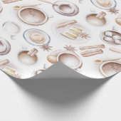 Kaffee, Kuchen und Kakao Geschenkpapier (Ecke)