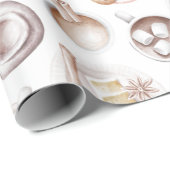 Kaffee, Kuchen und Kakao Geschenkpapier (Rolleneckpunkt)