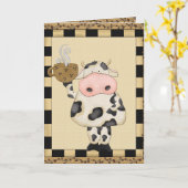 Kaffee Kuh hinzufügen Worte Grußkarte Karte (Gelbe Blume)