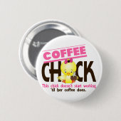 Kaffee-Küken 3 Button (Vorne & Hinten)