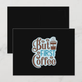 Kaffee-Kunst aber erster Kaffee 3 Postkarte (Vorne/Hinten)