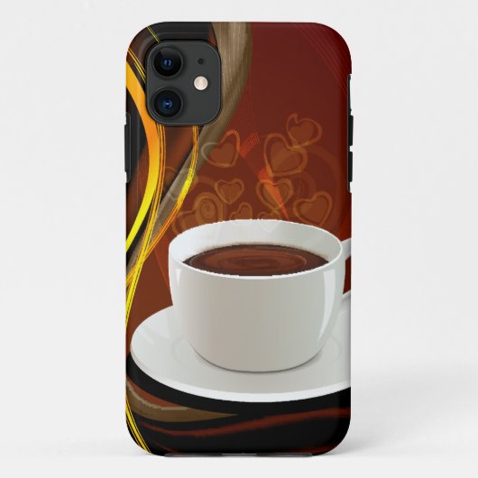Kaffee-Kunst-Café Case-Mate iPhone Hülle (Rückseite)