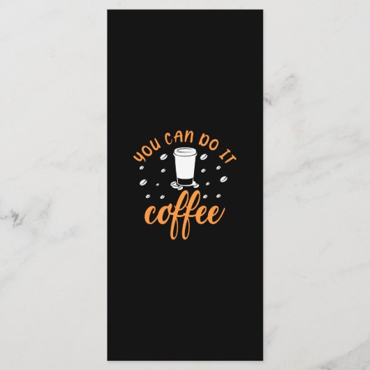 Kaffee-Kunst, die man machen kann Menükarte (Vorderseite)