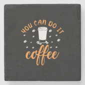 Kaffee-Kunst, die man machen kann Steinuntersetzer (Vorderseite)