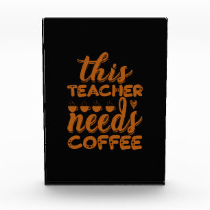 Kaffee Kunst Dieser Lehrer braucht Kaffee Fotoblock