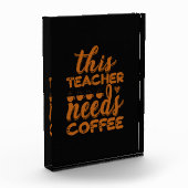 Kaffee Kunst Dieser Lehrer braucht Kaffee Fotoblock (Links)
