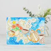 Kaffee Kunst Einladung (Stehend Vorderseite)