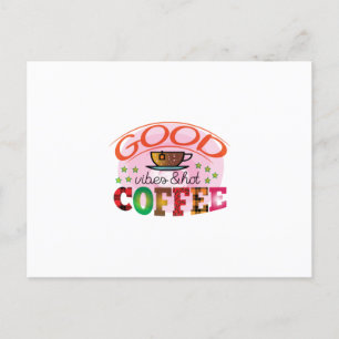 Kaffee Kunst Gute Farben und Kaffee Postkarte