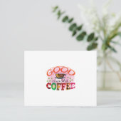 Kaffee Kunst Gute Farben und Kaffee Postkarte (Stehend Vorderseite)