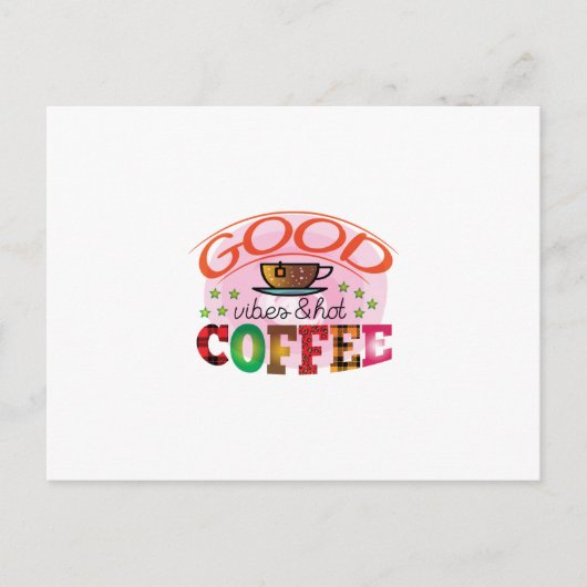 Kaffee Kunst Gute Farben und Kaffee Postkarte (Vorderseite)
