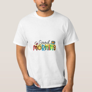 Kaffee Kunst Guten Morgen T-Shirt