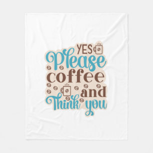 Kaffee Kunst Kaffee Und Denken Sie Fleecedecke