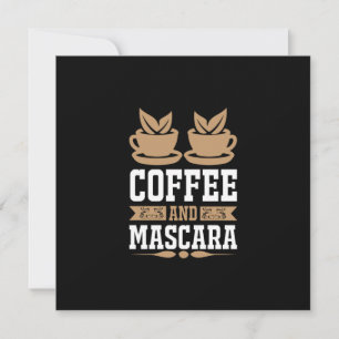 Kaffee Kunst Kaffee Und Mascara Feiertagskarte