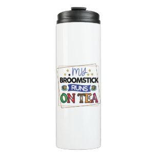 Kaffee-Kunst mein Broomstick läuft auf Tee Thermosbecher