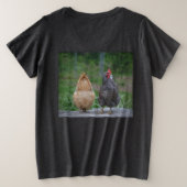 Kaffee-Kupplungs-Hühner Große Größe T-Shirt (Design Rückseite)
