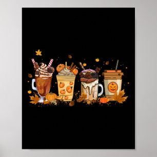 Kaffee Kürbis-Gewürz-Latte Thanksgiving Kaffee Lie Poster
