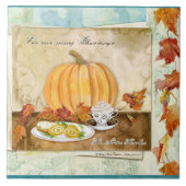 Kaffee-Kürbis-Herbst-Fall-Ernte-Küchen-Dekor Fliese (Vorderseite)