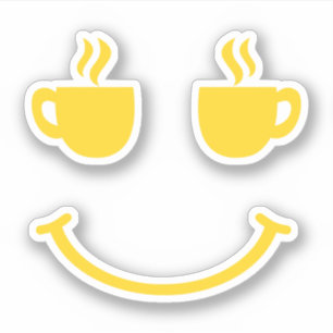 Kaffee-Lächeln Aufkleber
