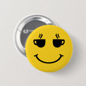 Kaffee-Lächeln Button (Vorne & Hinten)