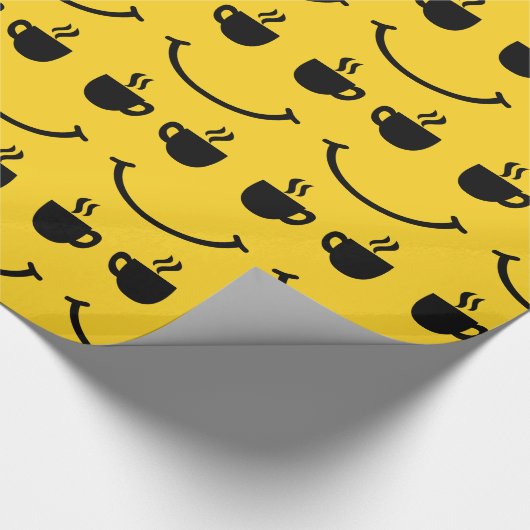 Kaffee-Lächeln Geschenkpapier (Ecke)