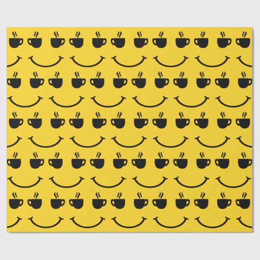 Kaffee-Lächeln Geschenkpapier (Flach)