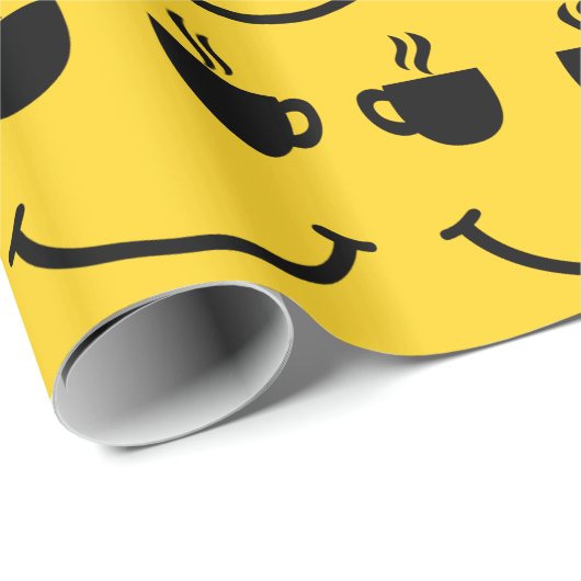 Kaffee-Lächeln Geschenkpapier (Rolleneckpunkt)
