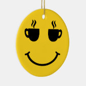 Kaffee-Lächeln Keramik Ornament (Rechts)