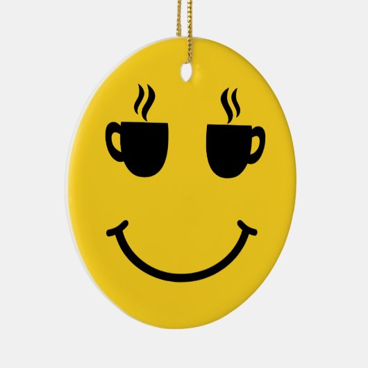 Kaffee-Lächeln Keramik Ornament (Rechts)
