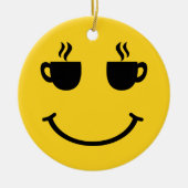 Kaffee-Lächeln Keramik Ornament (Vorne)