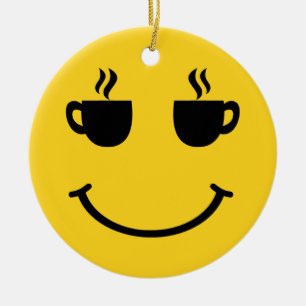 Kaffee-Lächeln Keramik Ornament