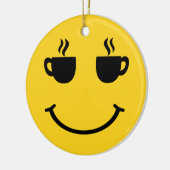Kaffee-Lächeln Keramik Ornament (Links)