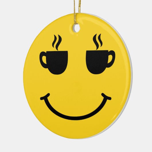 Kaffee-Lächeln Keramik Ornament (Links)