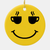 Kaffee-Lächeln Keramik Ornament (Hinten)