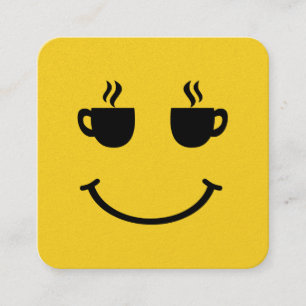 Kaffee-Lächeln Quadratische Visitenkarte