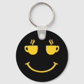 Kaffee-Lächeln Schlüsselanhänger (Rückseite)