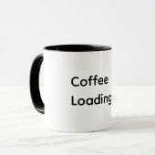 Kaffee lädt… Lustiger Kaffeebecher Tasse (Vorderseite Links)