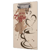 Kaffee lange, aber erster Kaffee Klemmbrett (Links)
