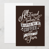 Kaffee lange alles, was ich brauche Kaffee und Jes Einladung (Vorne/Hinten)