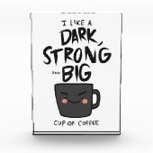 Kaffee lange dunkel stark und große Tasse Kaffee Fotoblock (Vorderseite)