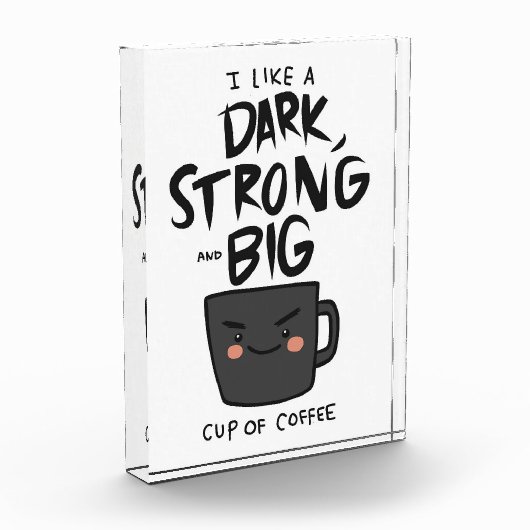 Kaffee lange dunkel stark und große Tasse Kaffee Fotoblock (Links)