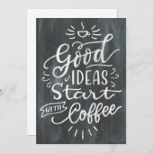 Kaffee lange gute Ideen beginnen mit Kaffee Einladung (Vorne/Hinten)